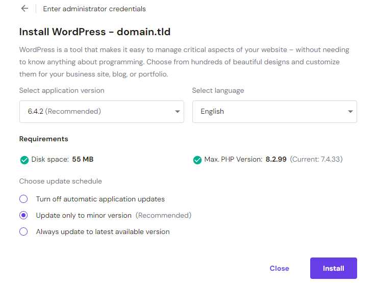 Configure WordPress Settings